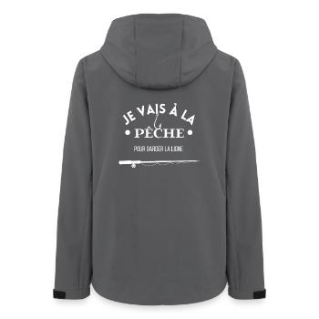 I go fishing to keep the line - Women’s Recycled Softshell Jacket by Stanley/Stella - anthracite - Back - AI Model Female 172 light (172cm)
