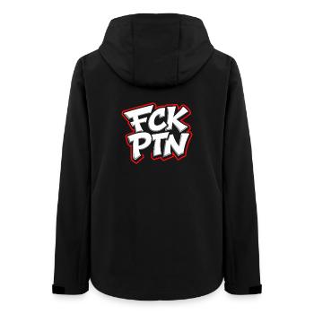 FCK PTN Anti Putin Statement - Women’s Recycled Softshell Jacket by Stanley/Stella - black - Back - AI Model Female 172 light (172cm)
