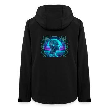 Künstliche Intelligenz Cyberpunk Neon Circuit - Frauen Recycelte Softshelljacke von Stanley/Stella - Schwarz - Hinten - AI Model Female 172 light (172cm)