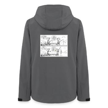 Hooked on Commitment - Women’s Recycled Softshell Jacket by Stanley/Stella - anthracite - Back - AI Model Female 172 light (172cm)