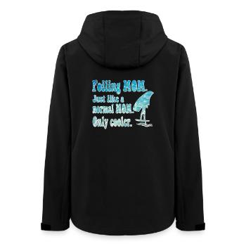 Foiling Mom. Just like a normal Mom. Only cooler. - Frauen Recycelte Softshelljacke von Stanley/Stella - Schwarz - Hinten - AI Model Female 172 light (172cm)