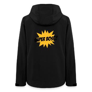 Super Boss ! - Frauen Recycelte Softshelljacke von Stanley/Stella - Schwarz - Hinten - AI Model Female 172 light (172cm)