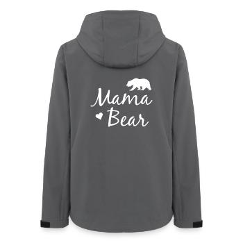 Mama Bär - Mama Bear - Frauen Recycelte Softshelljacke von Stanley/Stella - Anthrazit - Hinten - AI Model Female 172 light (172cm)