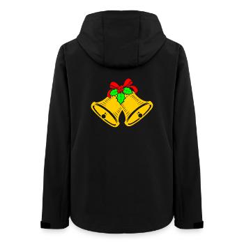 Kirchenglocken rote Schleife Stechpalmenblätter - Frauen Recycelte Softshelljacke von Stanley/Stella - Schwarz - Hinten - AI Model Female 172 light (172cm)