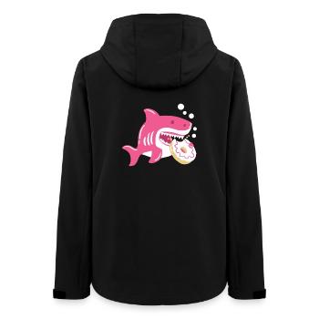 Donut und Hai - Frauen Recycelte Softshelljacke von Stanley/Stella - Schwarz - Hinten - AI Model Female 172 light (172cm)
