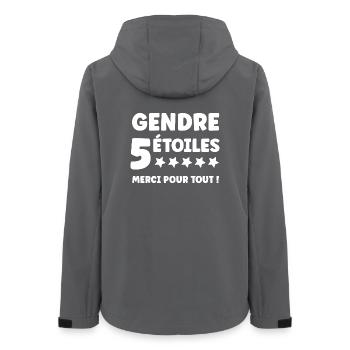 Schwiegersohn - Frauen Recycelte Softshelljacke von Stanley/Stella - Anthrazit - Hinten - AI Model Female 172 light (172cm)