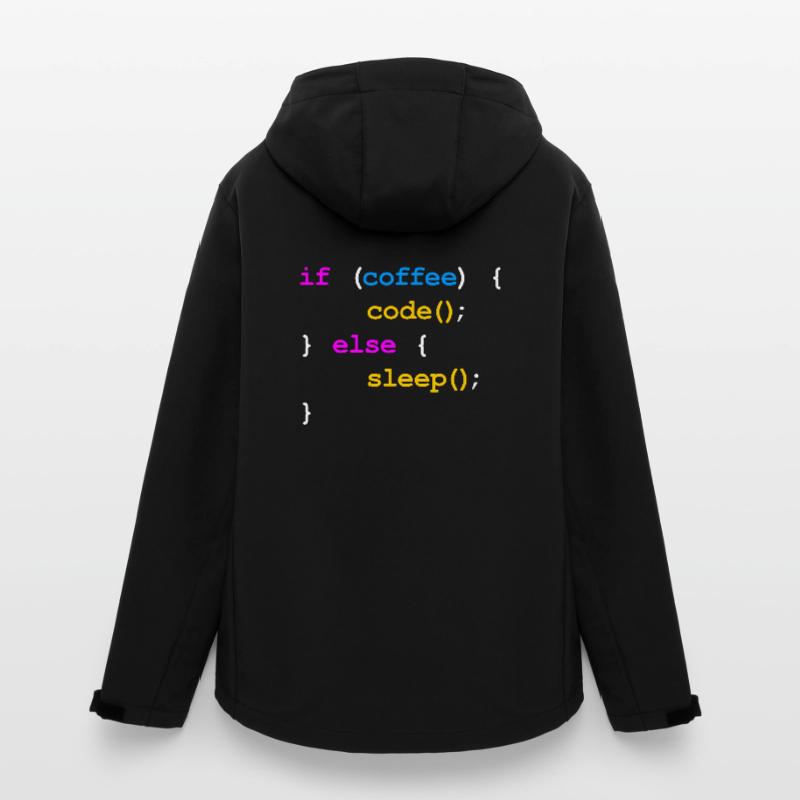 No Coffee No Code Programmeur Informaticien Veste softshell femme recyclée Stanley/Stella