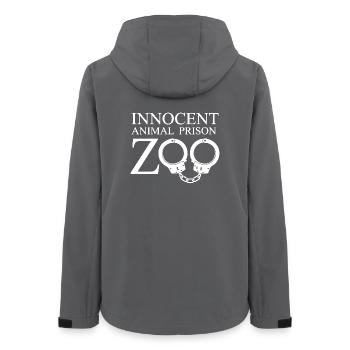 Fångenskap i Innocent Zoo - Dam softshelljacka i återvunnen polyester Stanley/Stella - kolgrå - Bak - AI Model Female 172 light (172cm)