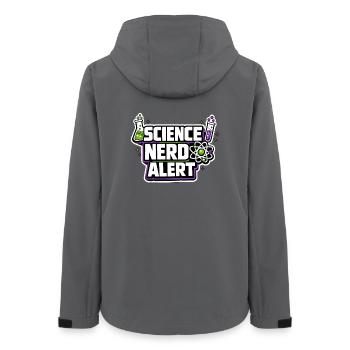 Nerd scientifique Motif d’alerte - Veste softshell femme recyclée Stanley/Stella - charbon - Dos - AI Model Female 172 light (172cm)