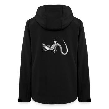 Lézard gris motif noir et blanc - Veste softshell femme recyclée Stanley/Stella - noir - Dos - AI Model Female 172 light (172cm)