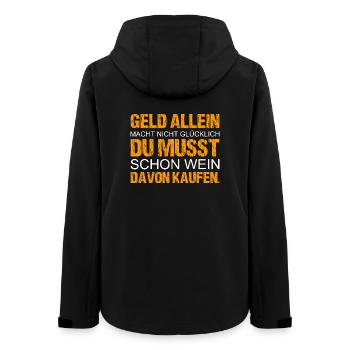 Geld allein macht nicht glücklich - Frauen Recycelte Softshelljacke von Stanley/Stella - Schwarz - Hinten - AI Model Female 172 light (172cm)