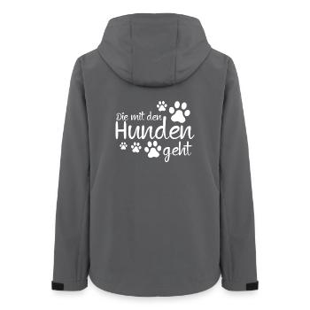 Die mit den Hunden geht - Frauen Recycelte Softshelljacke von Stanley/Stella - Anthrazit - Hinten - AI Model Female 172 light (172cm)