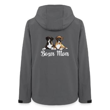 Boxer Hund Boxer Mama - Frauen Recycelte Softshelljacke von Stanley/Stella - Anthrazit - Hinten - AI Model Female 172 light (172cm)