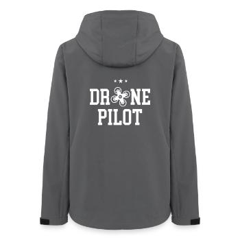 Pilote de drone - Veste softshell femme recyclée Stanley/Stella - charbon - Dos - AI Model Female 172 light (172cm)