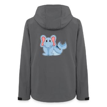 Elefant Seehund - Frauen Recycelte Softshelljacke von Stanley/Stella - Anthrazit - Hinten - AI Model Female 172 light (172cm)