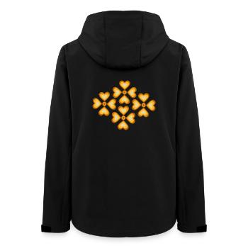 Motif floral rétro hippie des années 70 - Veste softshell femme recyclée Stanley/Stella - noir - Dos - AI Model Female 172 light (172cm)