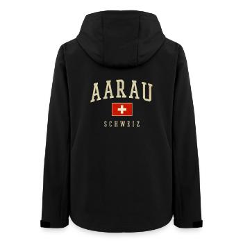 Emblème vintage d’Aarau Suisse - Veste softshell femme recyclée Stanley/Stella - noir - Dos - AI Model Female 172 light (172cm)