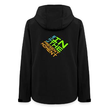 Vivre dans l’instant Pleine conscience de la présence - Veste softshell femme recyclée Stanley/Stella - noir - Dos - AI Model Female 172 light (172cm)