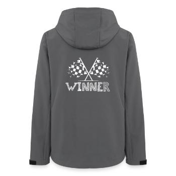 Icône du gagnant Flag Car Racing Logo icône - Veste softshell femme recyclée Stanley/Stella - charbon - Dos - AI Model Female 172 light (172cm)