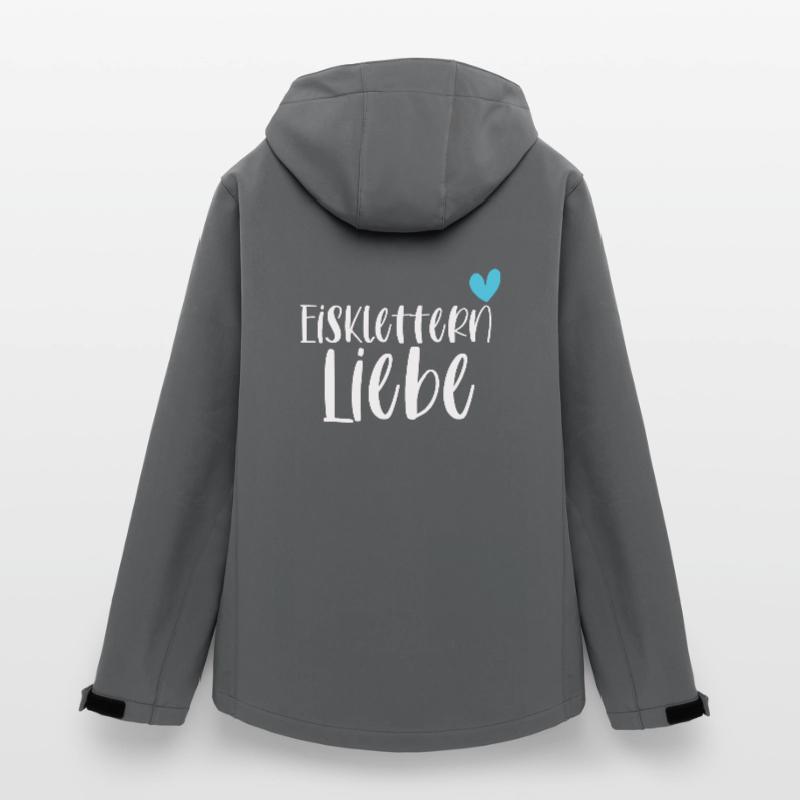 Klettern Eisklettern Liebe Eispickel Geschenk Frauen Recycelte Softshelljacke von Stanley/Stella