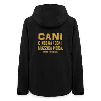 Sicily t-shirt Sicilian proverb dogs bark - Women’s Recycled Softshell Jacket by Stanley/Stella - black - Back - AI Model Female 172 light (172cm)