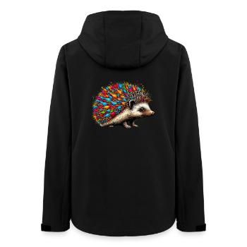 Hedgehog - Women’s Recycled Softshell Jacket by Stanley/Stella - black - Back - AI Model Female 172 light (172cm)