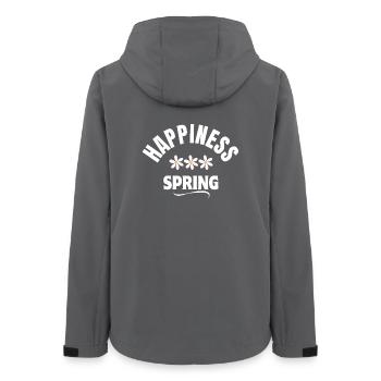 printemps, bonheur, happiness - Veste softshell femme recyclée Stanley/Stella - charbon - Dos - AI Model Female 172 light (172cm)