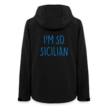 JE SUIS TELLEMENT SICILIEN Sicile - Veste softshell femme recyclée Stanley/Stella - noir - Dos - AI Model Female 172 light (172cm)
