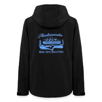 Mundharmonika - Meine treue Begleiterin - Frauen Recycelte Softshelljacke von Stanley/Stella - Schwarz - Hinten - AI Model Female 172 light (172cm)