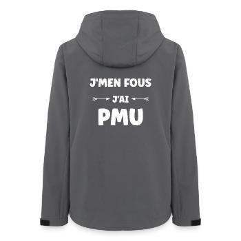 PMU Humor - Women’s Recycled Softshell Jacket by Stanley/Stella - anthracite - Back - AI Model Female 172 light (172cm)