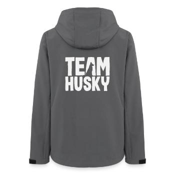 Funny Husky Husky Owner Husky Owner Gift - Women’s Recycled Softshell Jacket by Stanley/Stella - anthracite - Back - AI Model Female 172 light (172cm)
