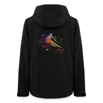Alpine skiing Winter sports Nordic skiing - Women’s Recycled Softshell Jacket by Stanley/Stella - black - Back - AI Model Female 172 light (172cm)