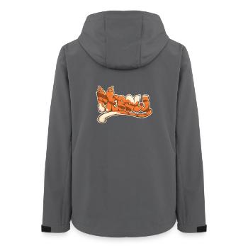 Merow, ein gezogenes Wort - Frauen Recycelte Softshelljacke von Stanley/Stella - Anthrazit - Hinten - AI Model Female 172 light (172cm)