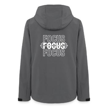 FOCUS Gym Motivation Barbell - Veste softshell femme recyclée Stanley/Stella - charbon - Dos - AI Model Female 172 light (172cm)