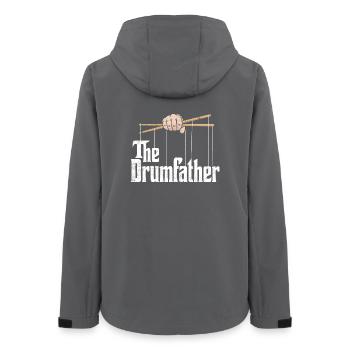 The DrumFather, design for drummers and music bands - Women’s Recycled Softshell Jacket by Stanley/Stella - anthracite - Back - AI Model Female 172 light (172cm)