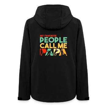 My Favorite People Call Me Papa Steel Worker - Women’s Recycled Softshell Jacket by Stanley/Stella - black - Back - AI Model Female 172 light (172cm)