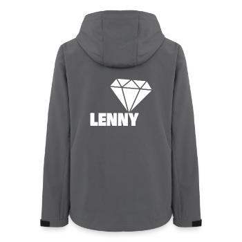 Lenny als Diamant - Frauen Recycelte Softshelljacke von Stanley/Stella - Anthrazit - Hinten - AI Model Female 172 light (172cm)