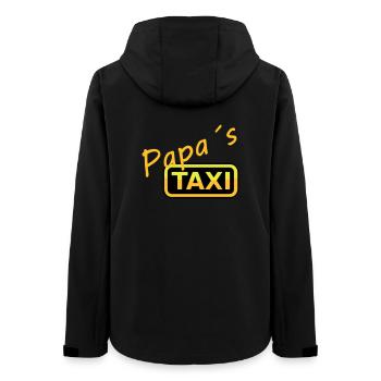 Humorvolles Papas Taxi Schild - Frauen Recycelte Softshelljacke von Stanley/Stella - Schwarz - Hinten - AI Model Female 172 light (172cm)