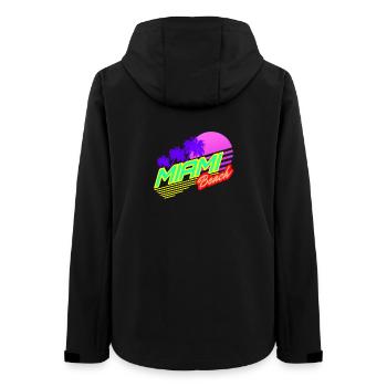 Miami Beach Sunset - Women’s Recycled Softshell Jacket by Stanley/Stella - black - Back - AI Model Female 172 light (172cm)