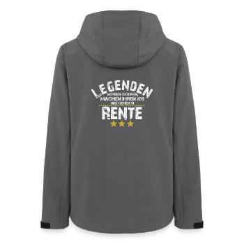 Legende Pension Rente Rentner Geschenk Ruhestand - Frauen Recycelte Softshelljacke von Stanley/Stella - Anthrazit - Hinten - AI Model Female 172 light (172cm)