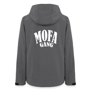 mofa moped simmi gang club oldschool ddr schwalbe - Frauen Recycelte Softshelljacke von Stanley/Stella - Anthrazit - Hinten - AI Model Female 172 light (172cm)