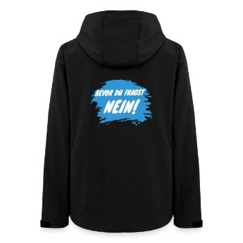 BEVOR DU FRAGST. NEIN. - Frauen Recycelte Softshelljacke von Stanley/Stella - Schwarz - Hinten - AI Model Female 172 light (172cm)