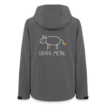 Death Metal Unicorn - Women’s Recycled Softshell Jacket by Stanley/Stella - anthracite - Back - AI Model Female 172 light (172cm)