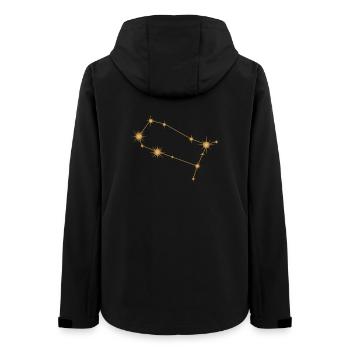 Constellation d’étoiles Gémeaux Signe de naissance Doré - Veste softshell femme recyclée Stanley/Stella - noir - Dos - AI Model Female 172 light (172cm)