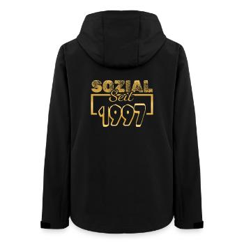Social 1997 - Veste softshell femme recyclée Stanley/Stella - noir - Dos - AI Model Female 172 light (172cm)