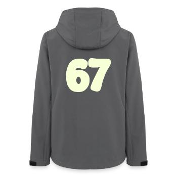 67 - Frauen Recycelte Softshelljacke von Stanley/Stella - Anthrazit - Hinten - AI Model Female 172 light (172cm)