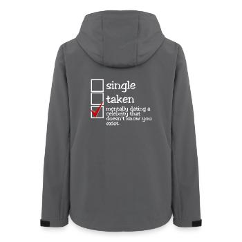 Mentally dating a celebrity (dark) - Frauen Recycelte Softshelljacke von Stanley/Stella - Anthrazit - Hinten - AI Model Female 172 light (172cm)