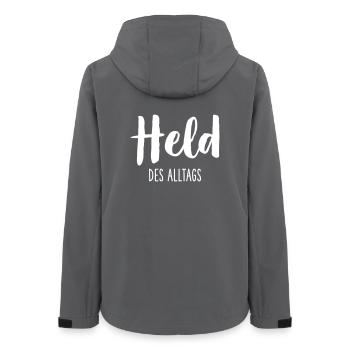 Held des Alltags - Helfer Retter Held - Frauen Recycelte Softshelljacke von Stanley/Stella - Anthrazit - Hinten - AI Model Female 172 light (172cm)