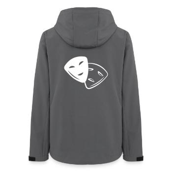 Masque Rires Les sentiments Comédie Tragédie - Veste softshell femme recyclée Stanley/Stella - charbon - Dos - AI Model Female 172 light (172cm)