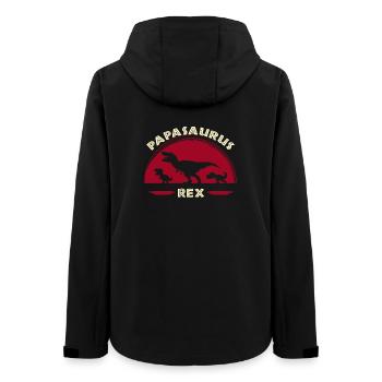 PAPASAURUS papa dinosaur - Women’s Recycled Softshell Jacket by Stanley/Stella - black - Back - AI Model Female 172 light (172cm)